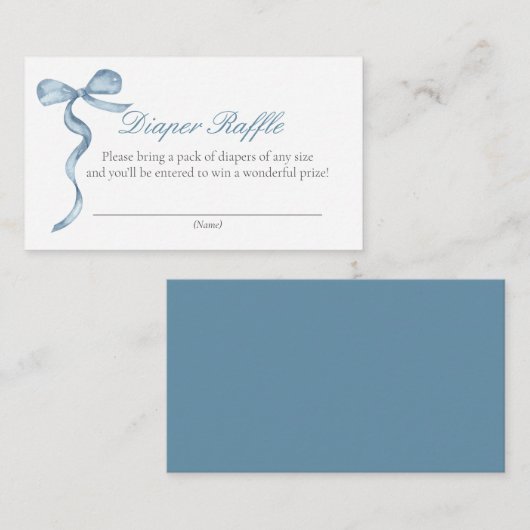 ブルーボウベビーおむつ要求エンクロージャカード エンクロージャーカード (正面/裏面)