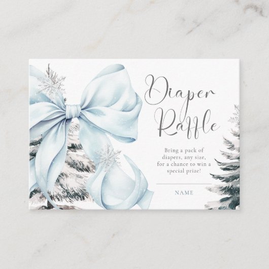 ブルーボウベビーそれが冷たい外ベビーおむつラッフル エンクロージャーカード (正面)