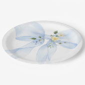 ブルーボウベビーの開花ワイルドフラワーベビーシャワー ペーパープレート (アングル)