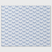 ブルーボウベビーまたはブライダルシャワー、バースデーパーティー ラッピングペーパー (フラット)