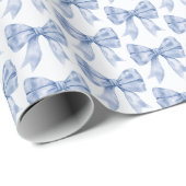 ブルーボウベビーまたはブライダルシャワー、バースデーパーティー ラッピングペーパー (ロールコーナー)