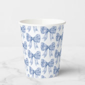 ブルーボウベビーまたはブライダルシャワー、バースデーパーティー 紙コップ (左)