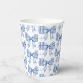 ブルーボウベビーまたはブライダルシャワー、バースデーパーティー 紙コップ (右)