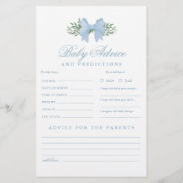 ブルーボウベビーアドバイス及び予測シャワーゲーム