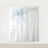 ブルーボウベビーイン開花フローラベビーシャワー タペストリー (正面)