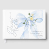 ブルーボウベビーイン開花ワイルドフラワーベビーシャワー ゲストブック (正面)