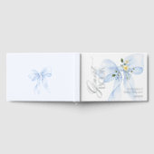 ブルーボウベビーイン開花ワイルドフラワーベビーシャワー ゲストブック (全面)