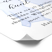 ブルーボウベビーシャワーおしゃぶり狩り ポスター (角)