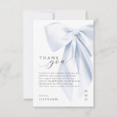 ブルーボウベビーシャワーサンキューカード サンキューカード (正面)