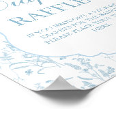 ブルーボウベビーシャワーボーイおむつサイン ポスター (角)