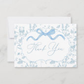 ブルーボウベビーシャワーボーイサンキューカード サンキューカード (正面)