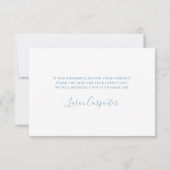 ブルーボウベビーシャワーボーイサンキューカード サンキューカード (裏面)