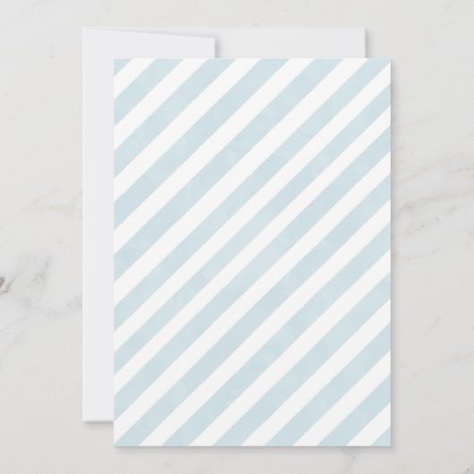 ブルーボウベビーシャワーボーイ招待状 招待状 (裏面)