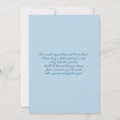 ブルーボウベビーシャワーボーイ招待状 招待状 (裏面)