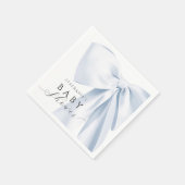 ブルーボウベビーシャワー紙ナプキンス スタンダードカクテルナプキン (角)