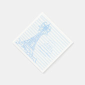 ブルーボウボンジュールビーベビーブシャワー スタンダードカクテルナプキン (角)