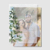 ブルーボウボーイクリスマスツリーオベビーベビーシャワー ベラム紙招待状 (オフセット (カップル))