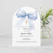 ブルーボウボーイバプティスアーチ 招待状 (スタンド正面)