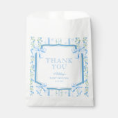 ブルーボウボーイベビーシャワーありがとう フェイバーバッグ (正面)