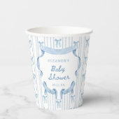 ブルーボウボーイベビーシャワーありがとう 紙コップ (正面)