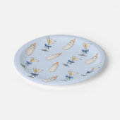 ブルーボウマルチニスベビーボトルベビーシャワー ペーパープレート (アングル)