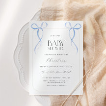 ブルーボウミニマリストボーイベビーシャワー