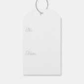 ブルーボウメリークリスマスクレストギフトラベル- L ギフトタグ (裏面)