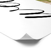 ブルーボウモダンコケット卒業キャップへようこそ ポスター (角)