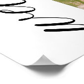 ブルーボウモダンコケット卒業キャップへようこそ ポスター (角)