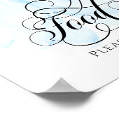 ブルーボウモダンベビーエレガントシャワー食品 ポスター (角)