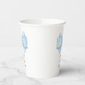 ブルーボウモダンボーイベビーシャワー 紙コップ (左)