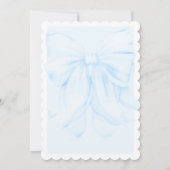 ブルーボウモダン男の赤ちゃんシャワー 招待状 (裏面)