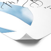 ブルーボウモモザバー男の赤ちゃんシャワー ポスター (角)