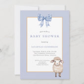 ブルーボウラムベイビーシャワー 招待状 (正面)