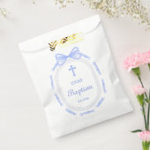 ブルーボウリボンフレームバプテスマ フェイバーバッグ (封をした状態)