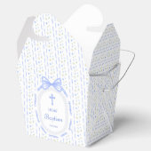 ブルーボウリボンフレームフローラバプテスマ取り フェイバーボックス (オープン)