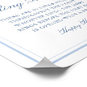 ブルーボウリングや輪狩りリングや輪ゲームブライダルシャワー ポスター (角)