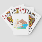 ブルーボウルに入った卵(花とハート) トランプ (裏面)