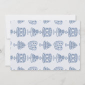 ブルーボウレトロコケットケーキタイムカプセルカード 招待状 (裏面)