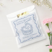 ブルーボウレトロハートコケットケーキバレンタイン フェイバーバッグ (封をした状態)