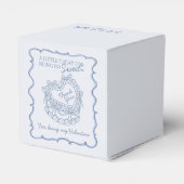 ブルーボウレトロハートコケットケーキバレンタイン フェイバーボックス (裏面サイド)