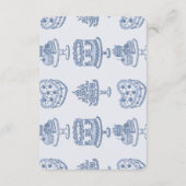 ブルーボウレトロハートコケットケーキ詳細インサート エンクロージャーカード (裏面)