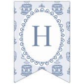 ブルーボウレトロハートコケットケーキ誕生日 バンティングフラッグ (第2の旗)