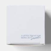 ブルーボウレトロハートコケットケーキ誕生日 フェイバーボックス (上部)