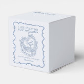 ブルーボウレトロハートコケットケーキ誕生日 フェイバーボックス (裏面サイド)