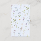 ブルーボウワイルドフラワーブックベビーチケット エンクロージャーカード (裏面)