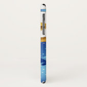 ブルーボウ付きの美しいゴールデンクリスマスベル Case-Mate iPhoneケース (裏面/左)