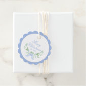 ブルーボウ付きメリークリスマススワッグ フェイバータグ (インサイチュ)