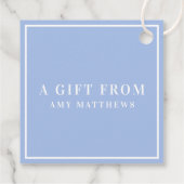 ブルーボウ付きメリークリスマススワッグ フェイバータグ (裏面)