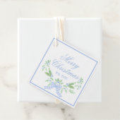 ブルーボウ付きメリークリスマススワッグ フェイバータグ (インサイチュ)